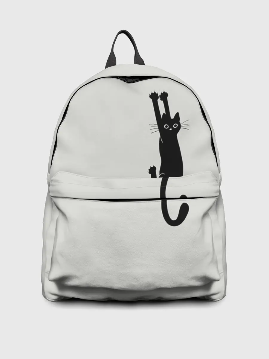 Рюкзак джинсовый / Испуганный кот