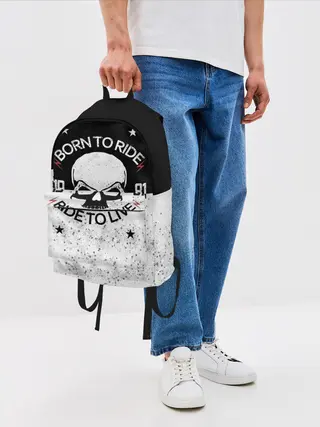 Рюкзак джинсовый / Born to Ride - Ride to Live
