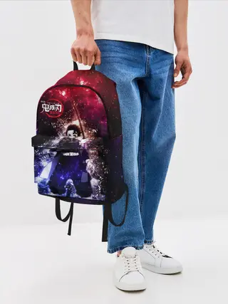 Рюкзак джинсовый / Танджиро Камадо Kimetsu no Yaiba