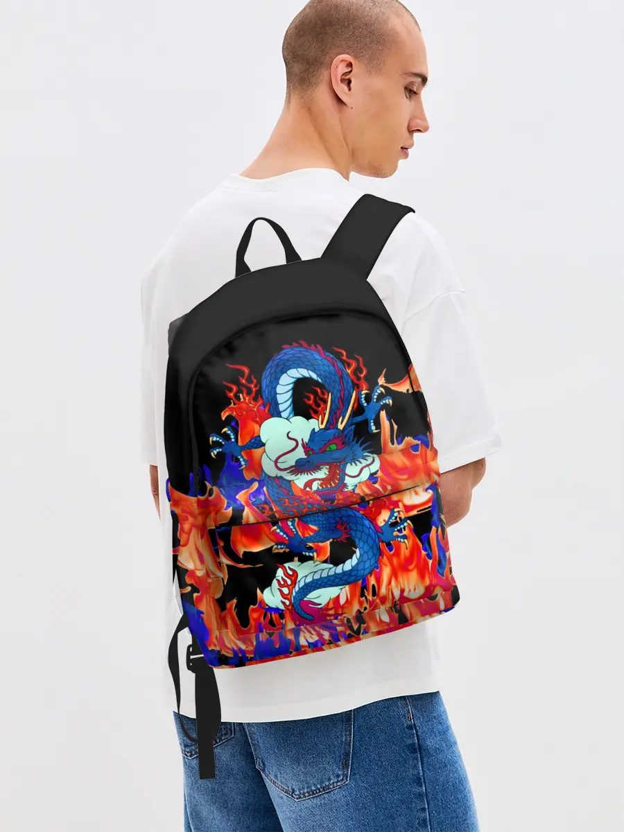 Рюкзак джинсовый / Огненный Дракон