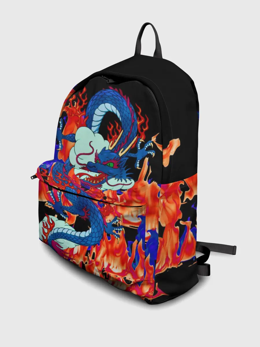 Рюкзак джинсовый / Огненный Дракон