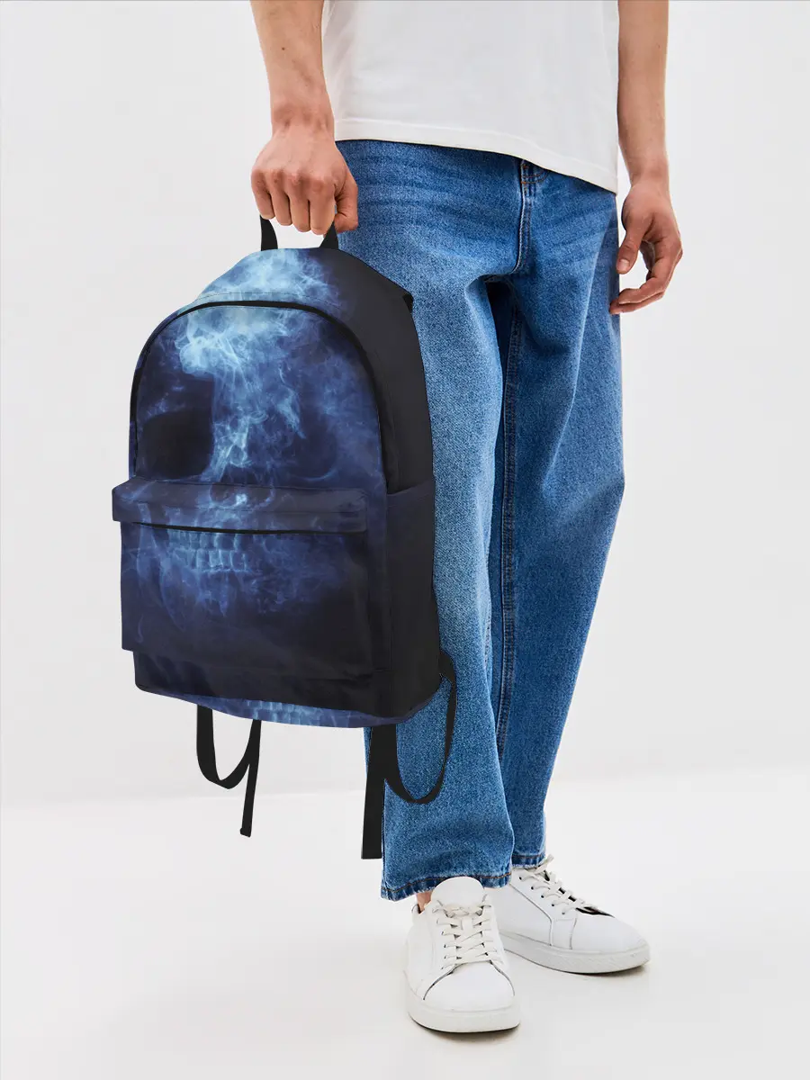 Рюкзак джинсовый / Призрачный череп