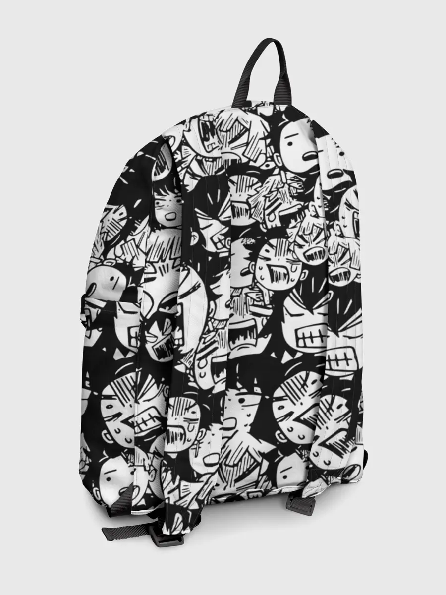 Рюкзак джинсовый / DEMON SLAYER / ЛИЦА / УЗОР