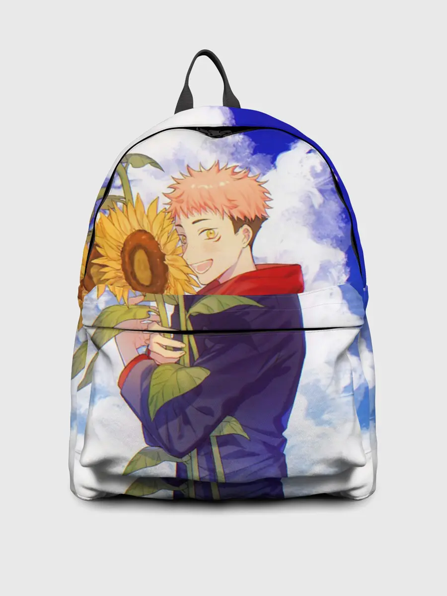 Рюкзак джинсовый / Магическая битва | Подсолнухи