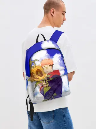 Рюкзак джинсовый / Магическая битва | Подсолнухи