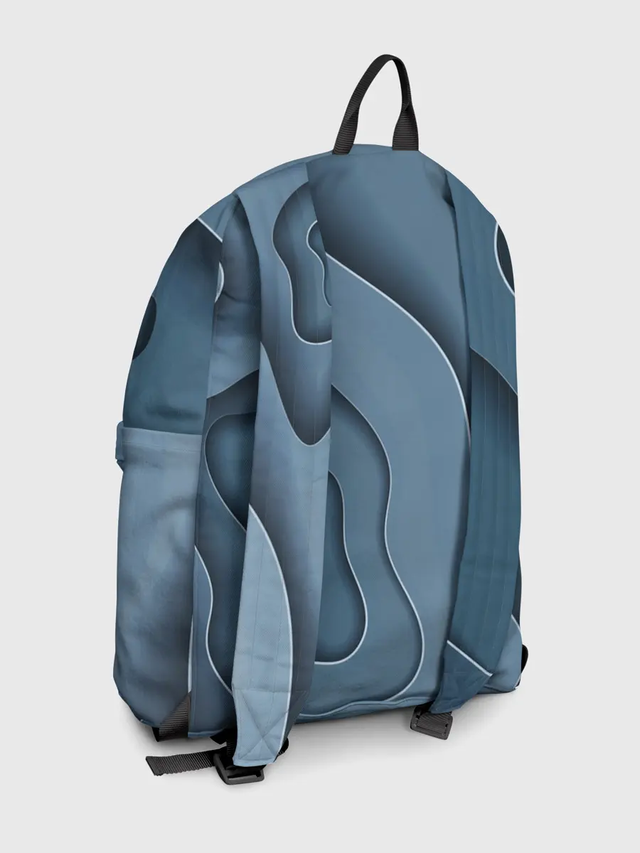 Рюкзак джинсовый / Абстракция бумажные волны