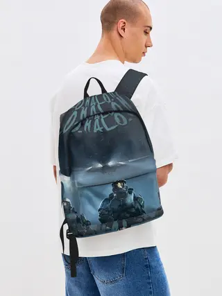 Рюкзак джинсовый / Halo calligraphy