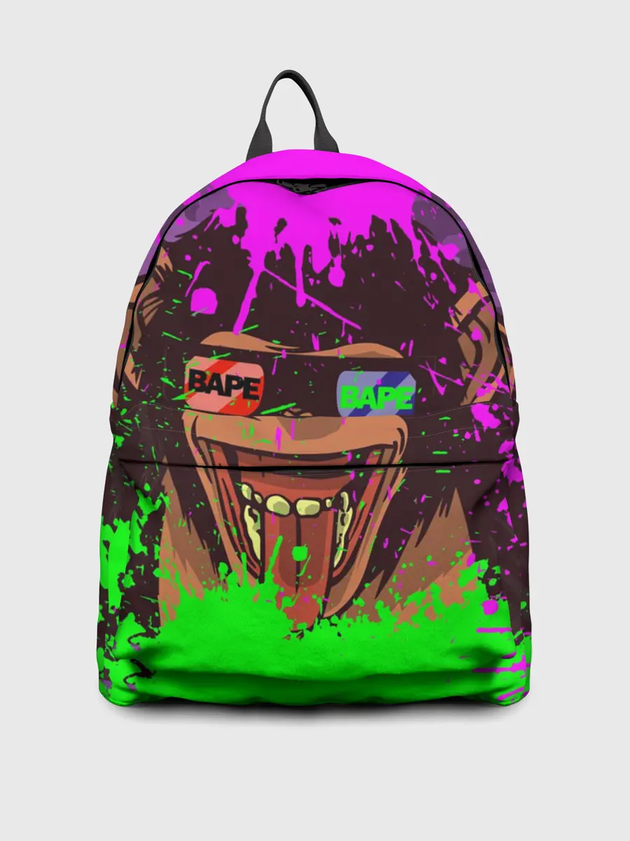 Рюкзак джинсовый / 3D Neon Monkey