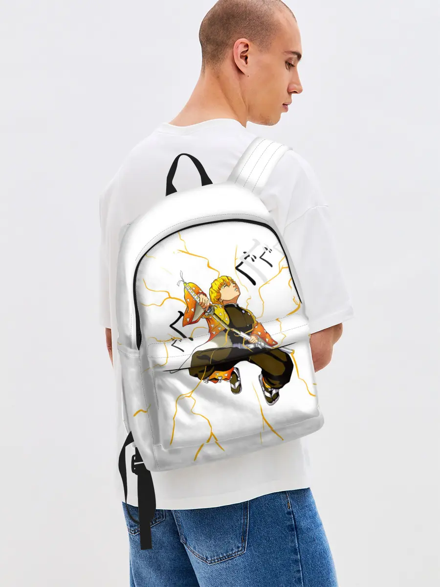 Рюкзак джинсовый / Agatsuma Zenitsu Kimetsu no Yaiba