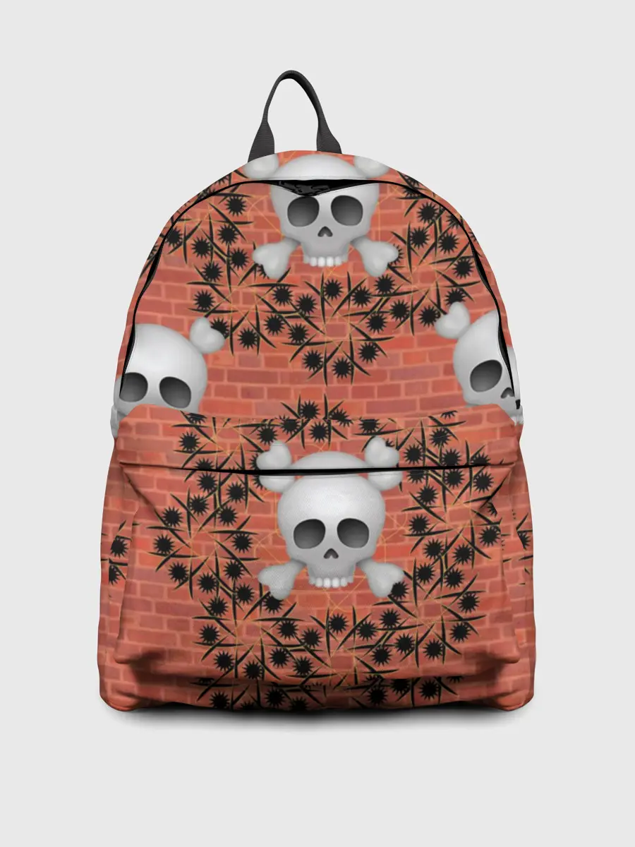 Рюкзак джинсовый / Кирпичные черепа