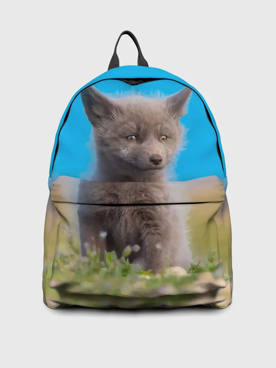 Рюкзак джинсовый / Смешной лисенок