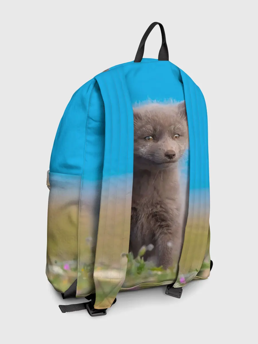 Рюкзак джинсовый / Смешной лисенок