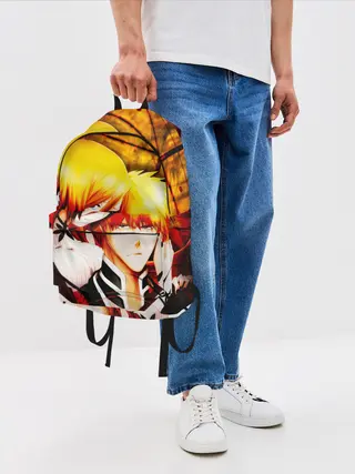 Рюкзак джинсовый / Ичиго Куросаки и Орихиме Иноуэ