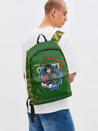 Рюкзак джинсовый / Гию Томиока Kimetsu no Yaiba