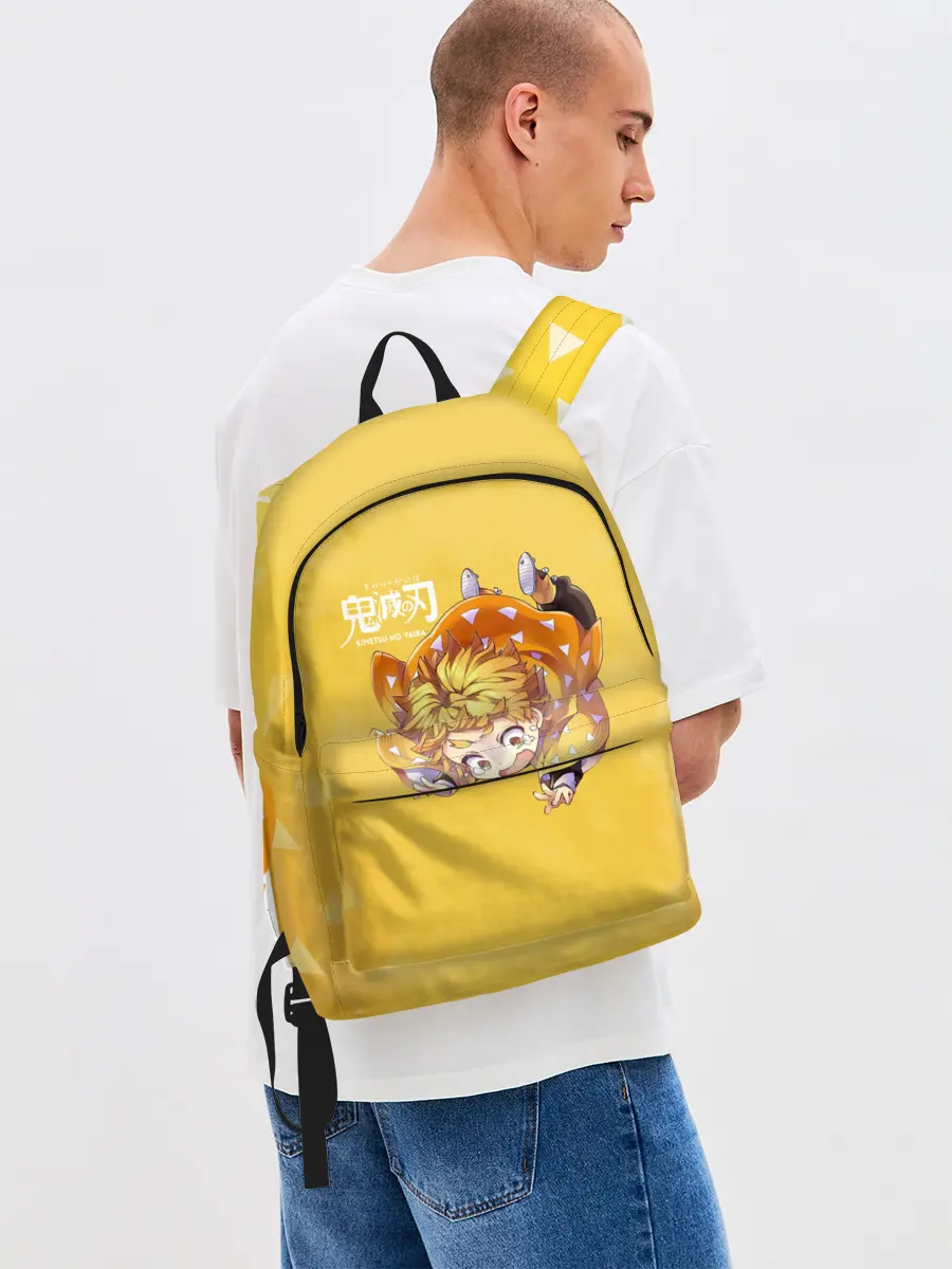 Рюкзак джинсовый / Зеницу Агацума Kimetsu no Yaiba