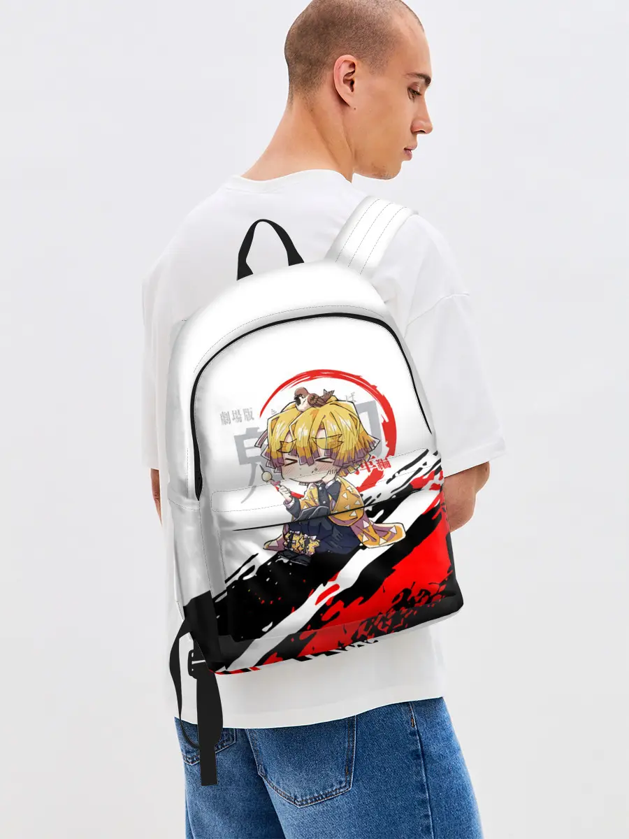 Рюкзак джинсовый / Agatsuma Zenitsu Kimetsu no Yaiba