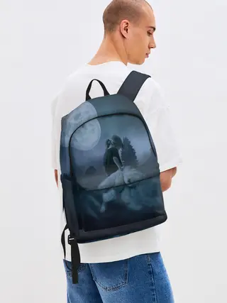 Рюкзак джинсовый / Девочка и полнолуние