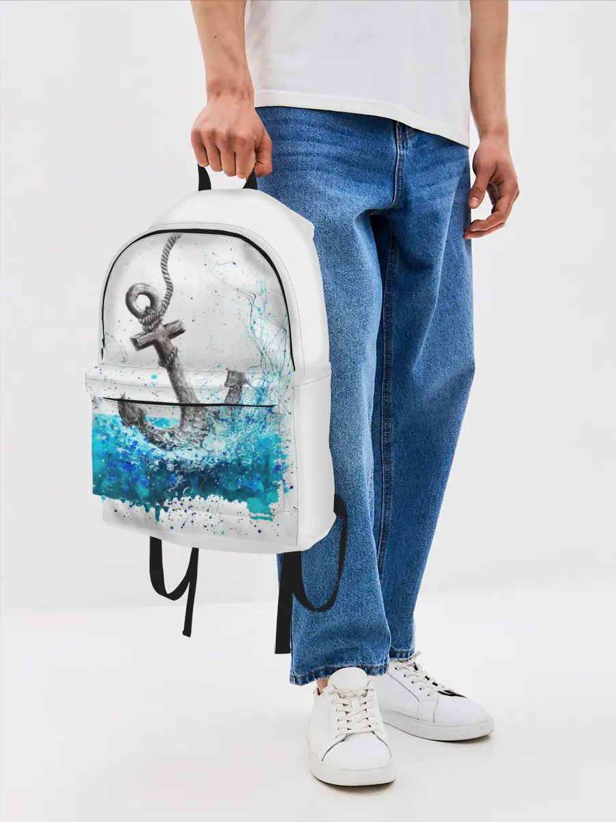 Рюкзак джинсовый / Якорь На Холсте