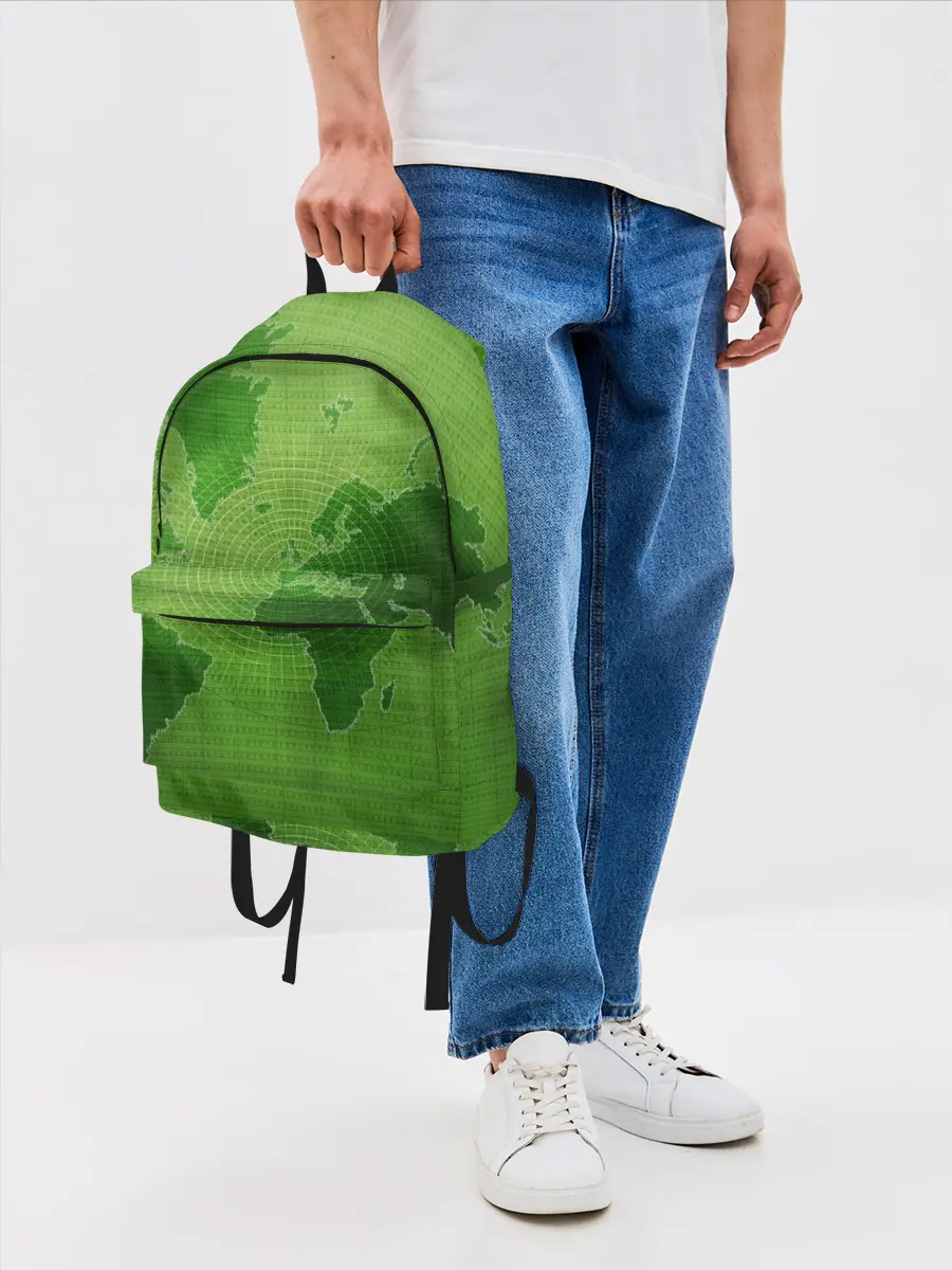Рюкзак джинсовый / Карта мира