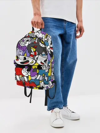 Рюкзак джинсовый / Cuphead