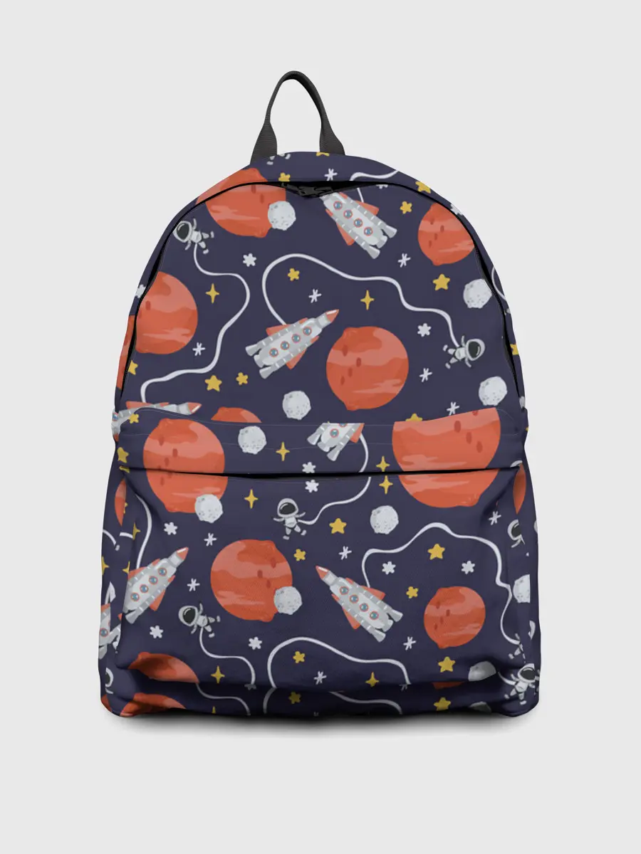 Рюкзак джинсовый / Корабли, планеты и спутники
