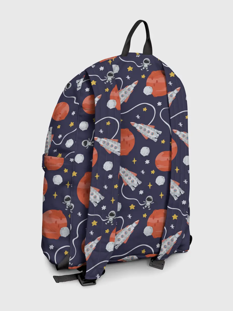 Рюкзак джинсовый / Корабли, планеты и спутники
