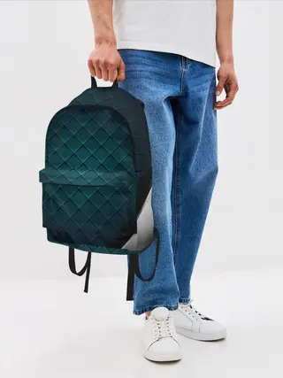 Рюкзак джинсовый / 3D luxury metal