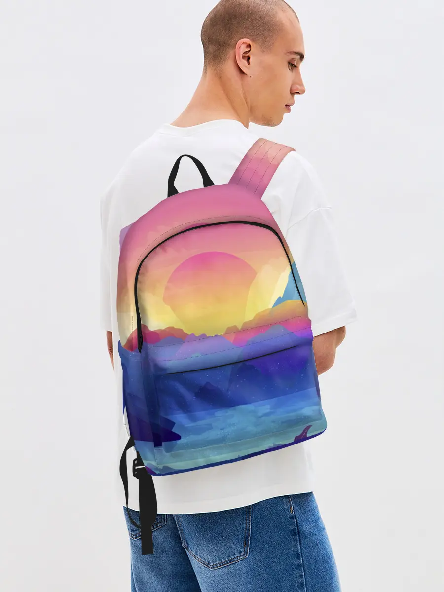 Рюкзак джинсовый / Красочные Горы