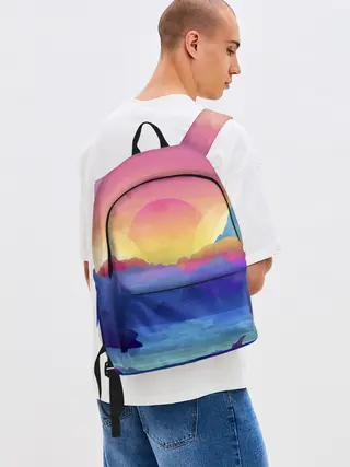 Рюкзак джинсовый / Красочные Горы