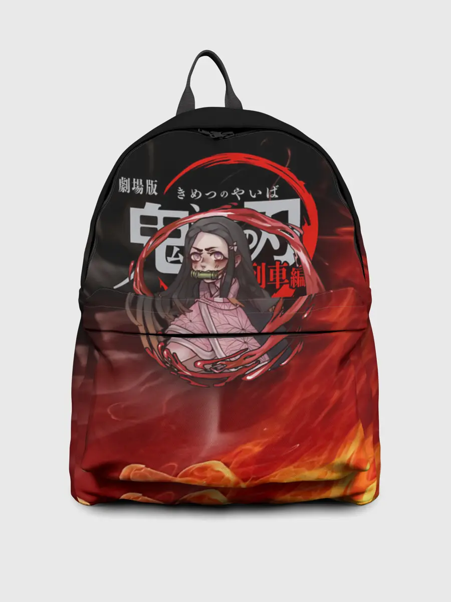 Рюкзак джинсовый / Незуко Камадо в огне