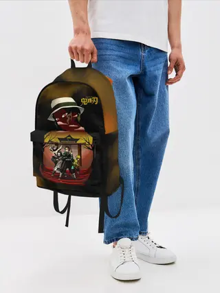 Рюкзак джинсовый / ГЕРОИ Клинок, рассекающий демонов
