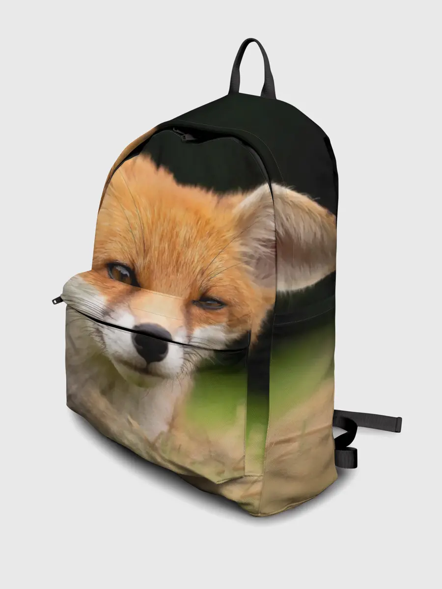 Рюкзак джинсовый / Мордочка лисицы