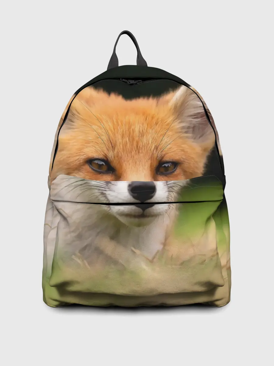 Рюкзак джинсовый / Мордочка лисицы