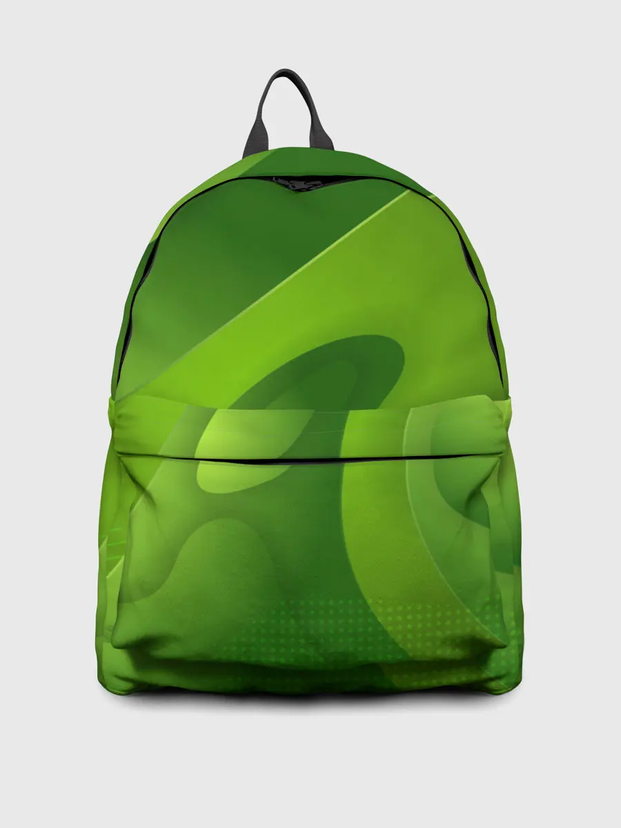 Рюкзак джинсовый / 3d Green abstract