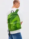 Рюкзак джинсовый / 3d Green abstract