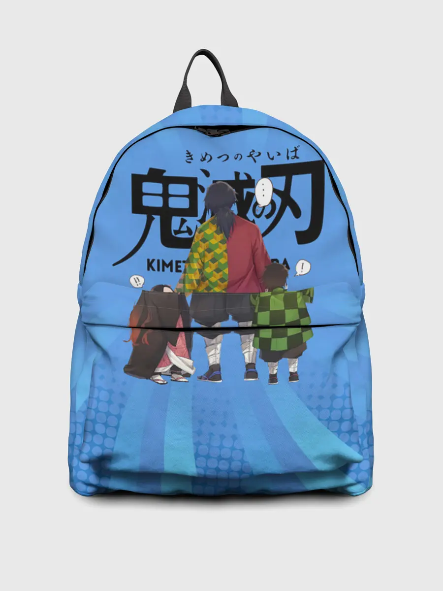 Рюкзак джинсовый / Незуко Гию и Танджиро