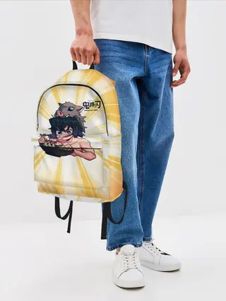Рюкзак джинсовый / Иноске Хашибира Kimetsu no Yaiba