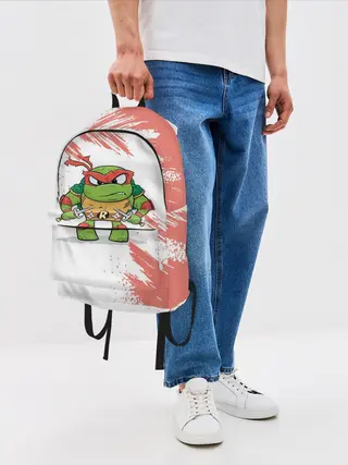Рюкзак джинсовый / ЧЕРЕПАШКИ НИНДЗЯ - РАФАЭЛЬ