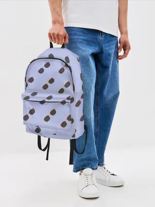 Рюкзак джинсовый / Разноцветные очки