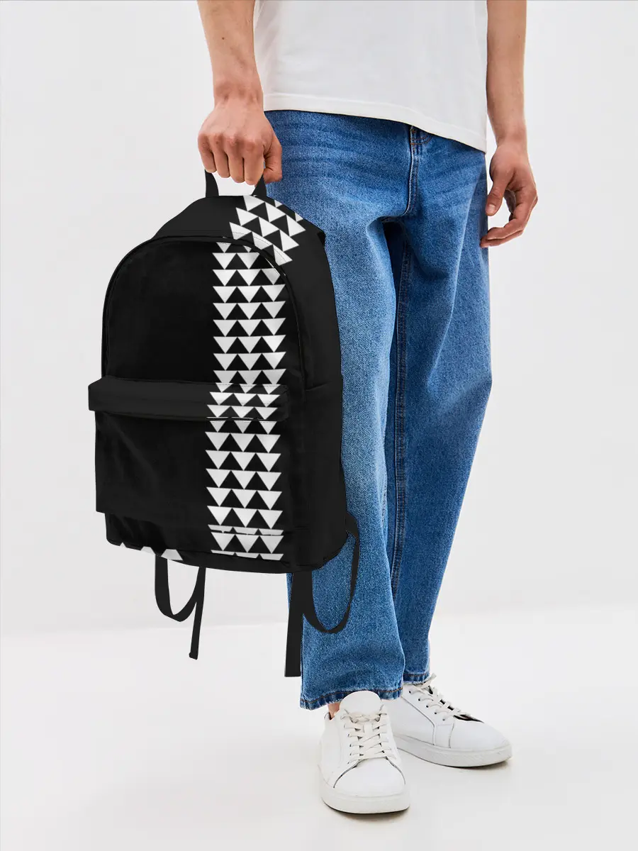 Рюкзак джинсовый / Джейсон Момоа тату узор