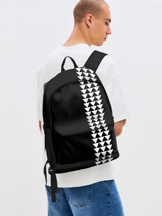 Рюкзак джинсовый / Джейсон Момоа тату узор