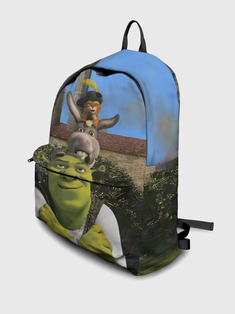 Рюкзак джинсовый / Шрек, Кот и Осёл