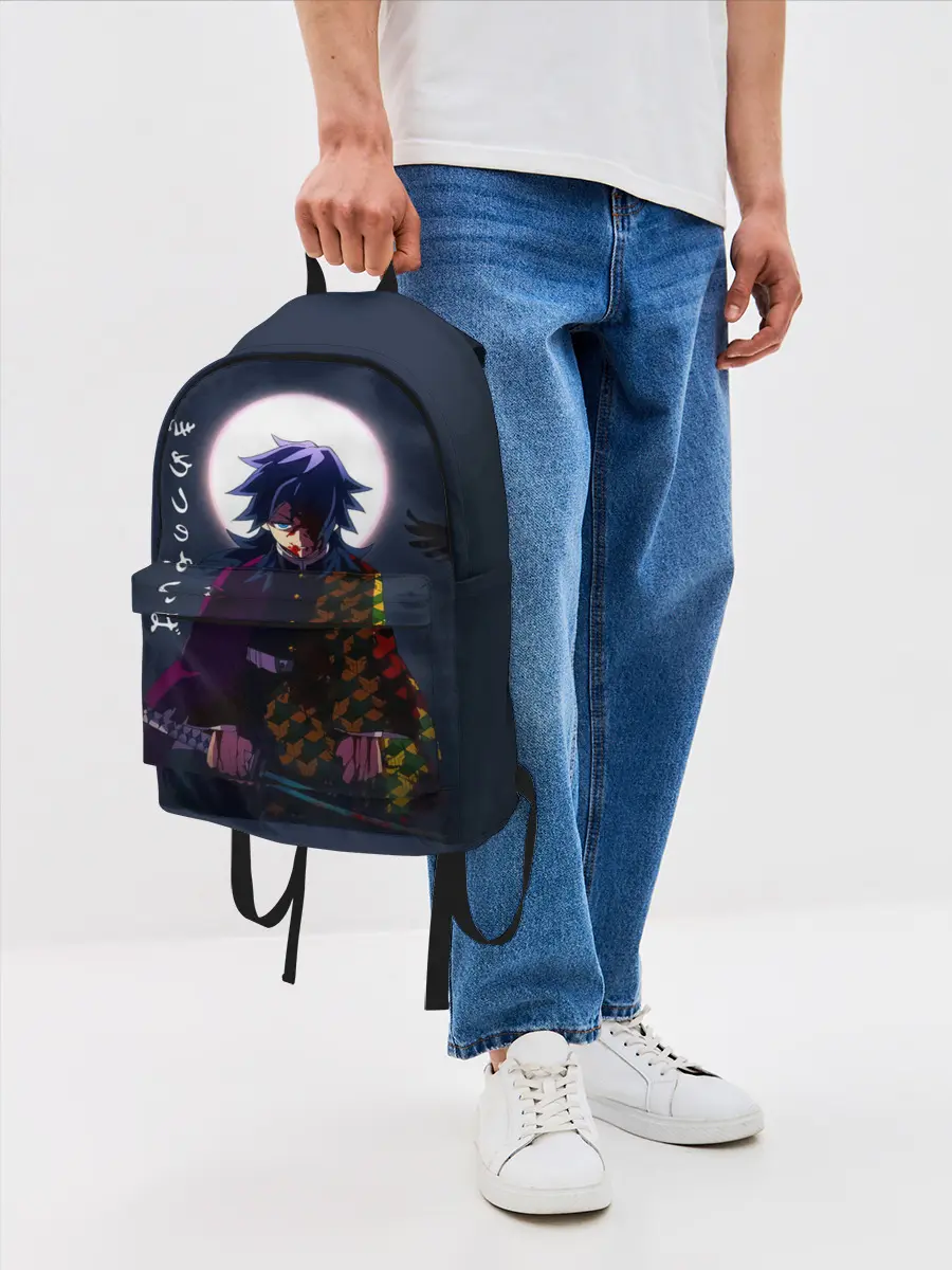 Рюкзак джинсовый / Гию Томиока Kimetsu no Yaiba