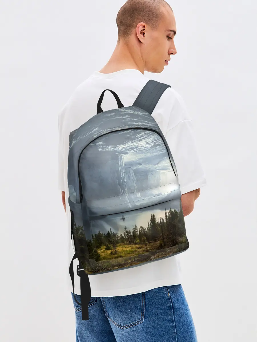 Рюкзак джинсовый / Фантастический пейзаж