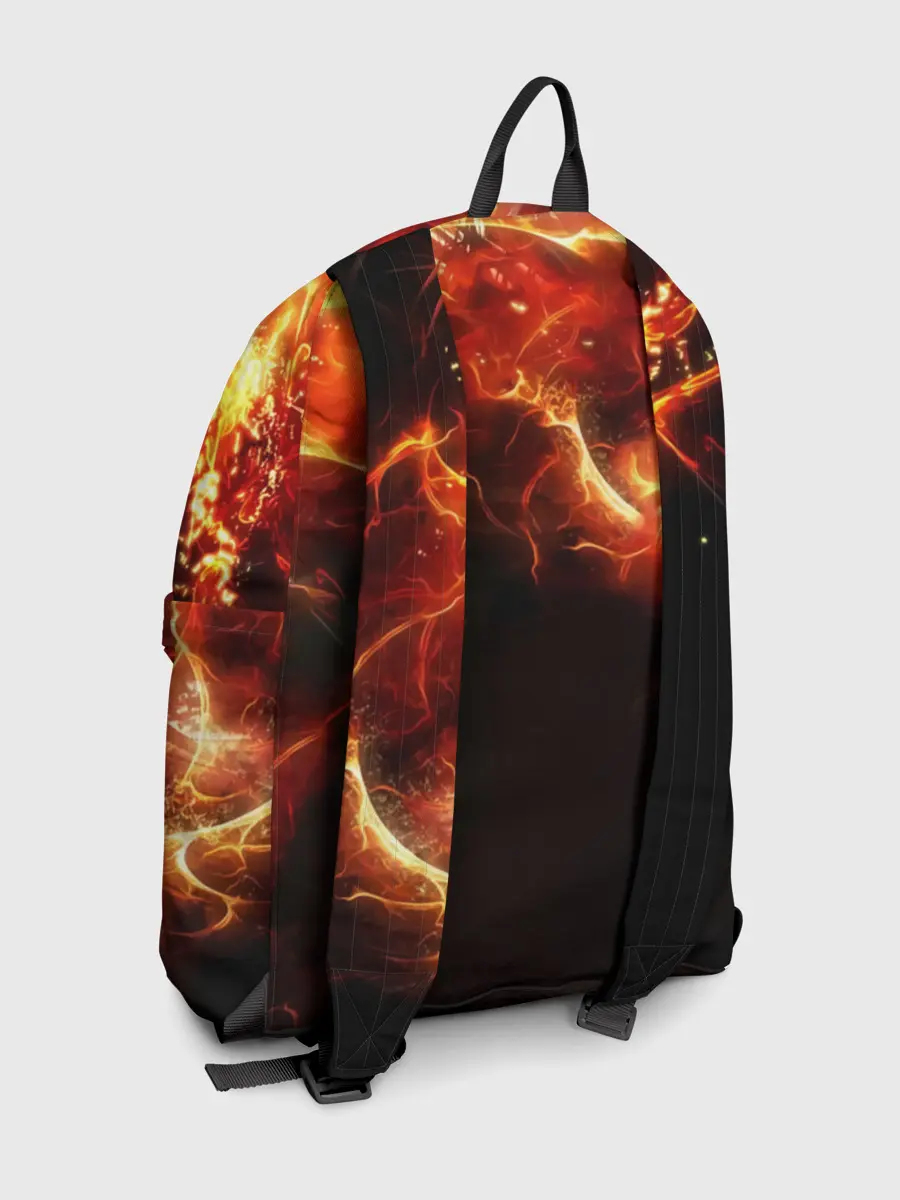 Рюкзак джинсовый / Данте в огне