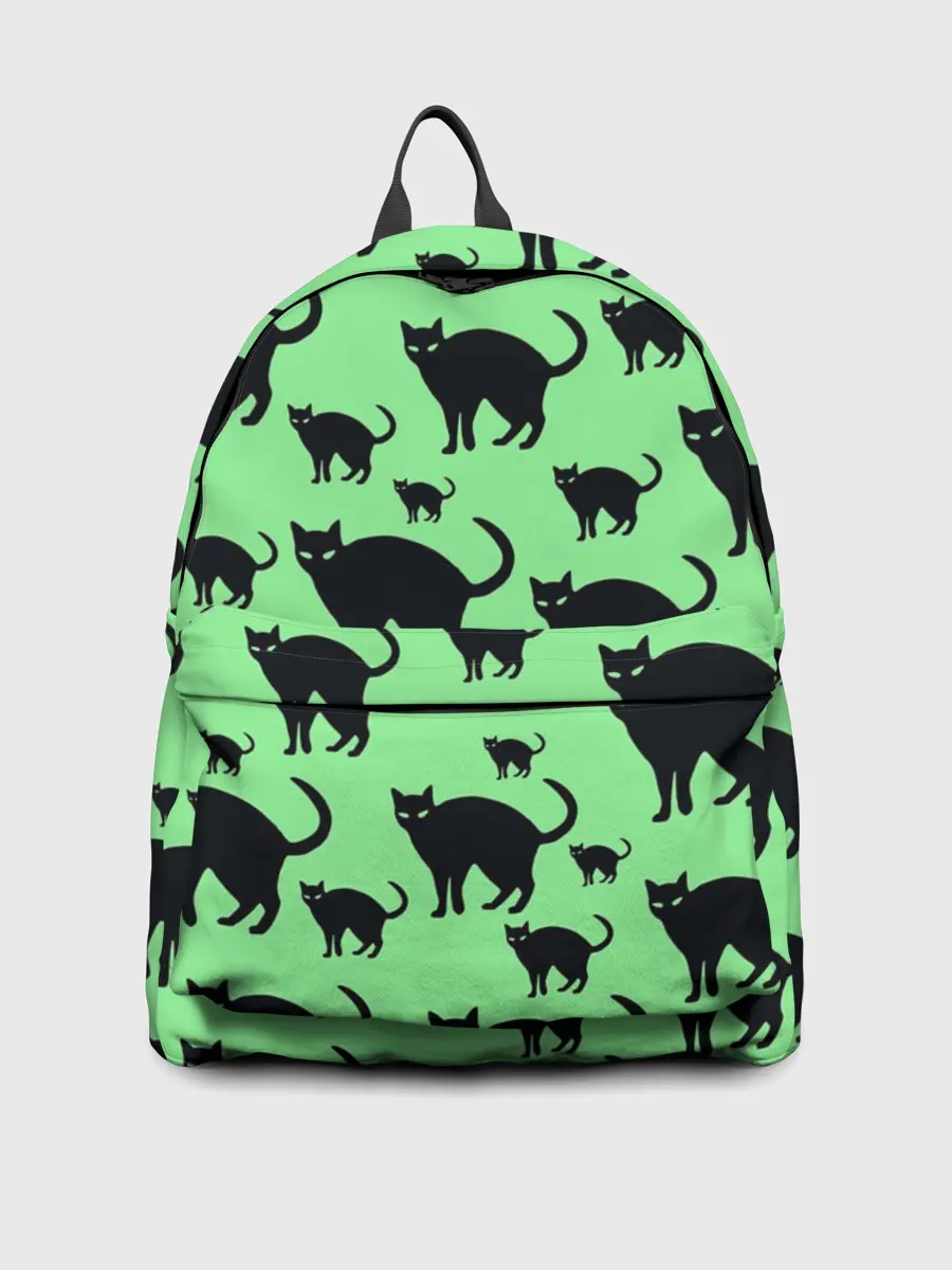 Рюкзак джинсовый / Кошачий фон