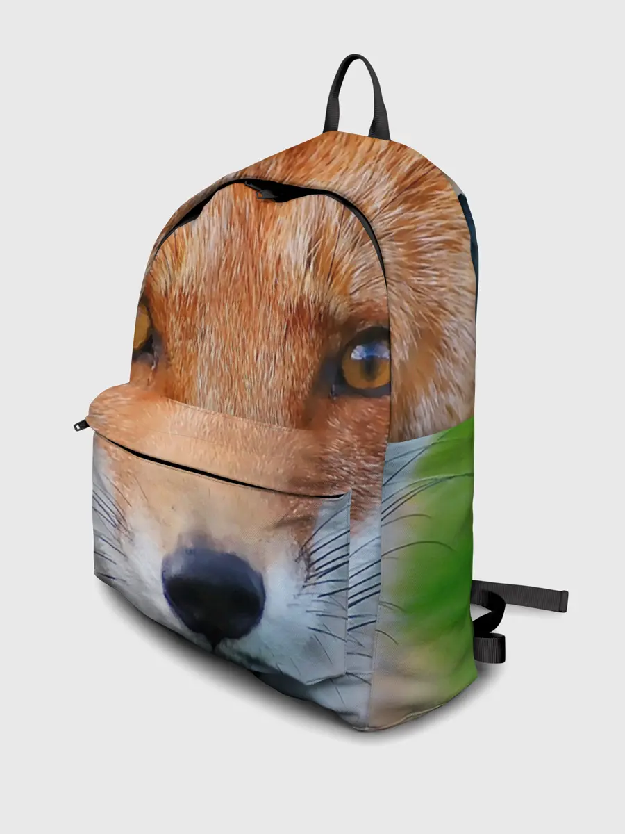 Рюкзак джинсовый / Крупно мордочка лисы