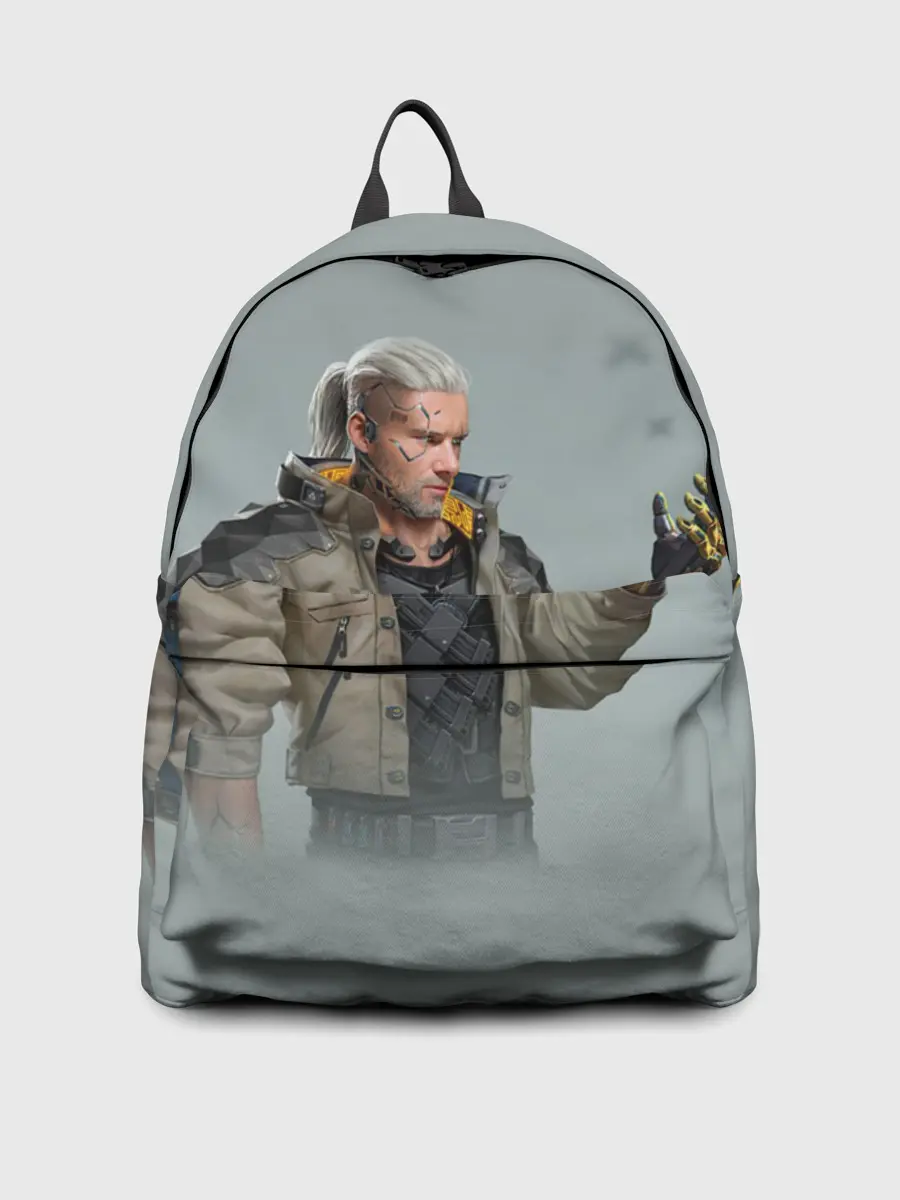 Рюкзак джинсовый / КиберГеральт