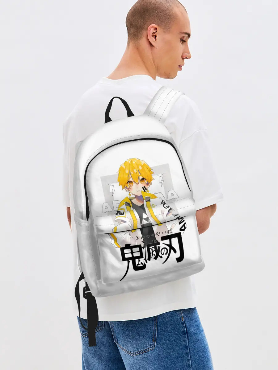 Рюкзак джинсовый / Зеницу Агацума Kimetsu no Yaiba