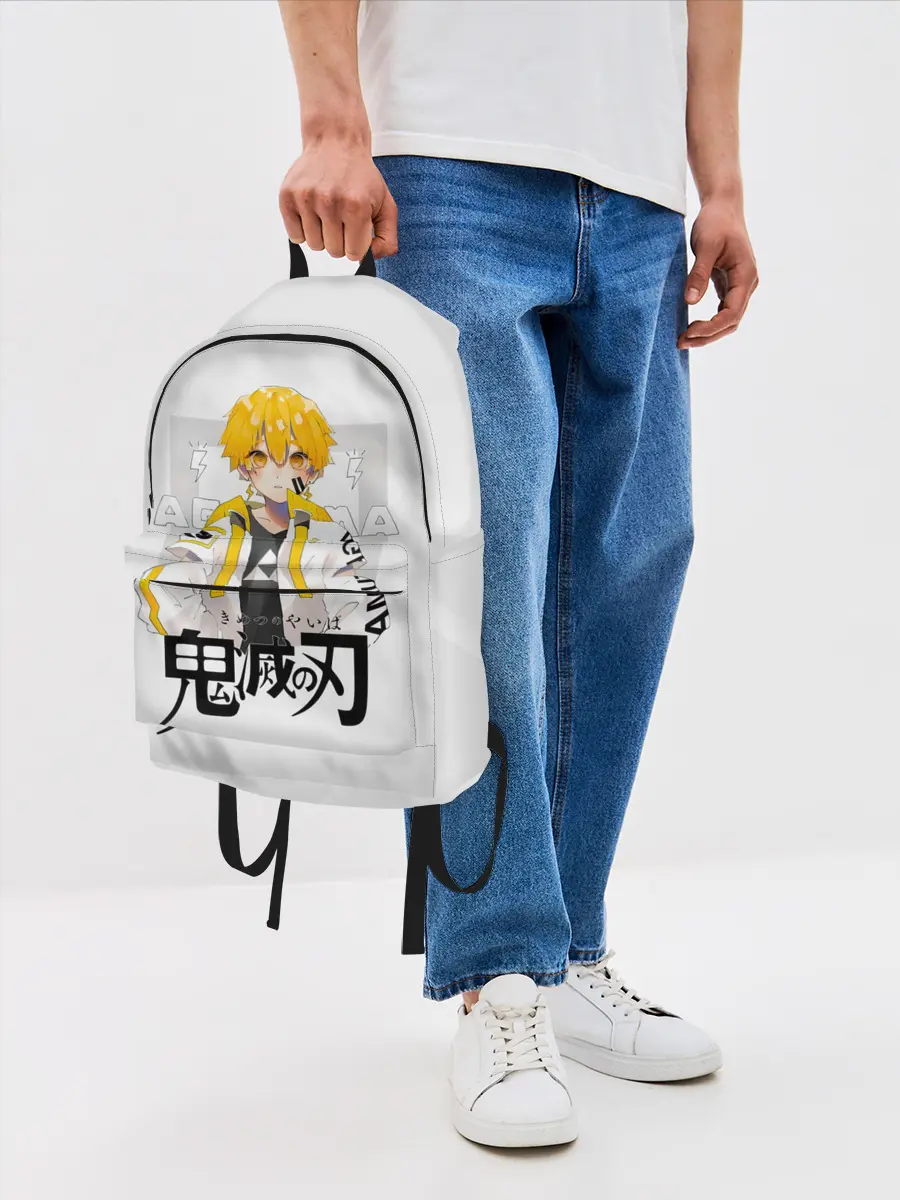 Рюкзак джинсовый / Зеницу Агацума Kimetsu no Yaiba